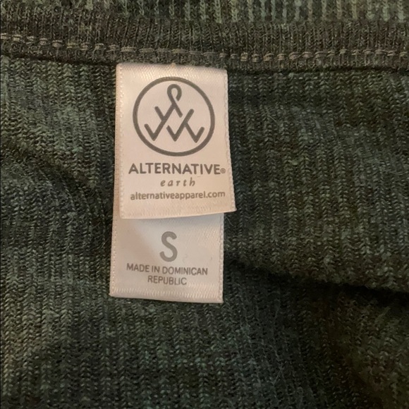 Alternative Apparel Earth Green 3/4 Henley Thermal Top - Picture 5 of 6